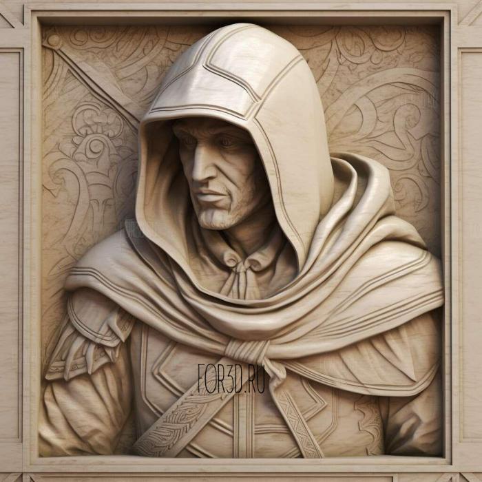 st Ezio Auditore da Firenze Assassins Creed 2 3 3d stl модель для ЧПУ