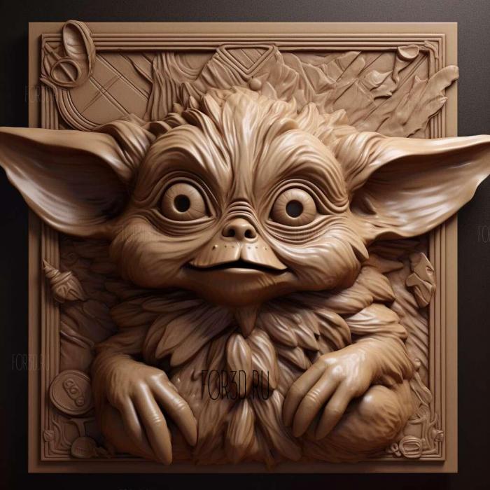 Gizmo from Gremlins 3 stl model for CNC