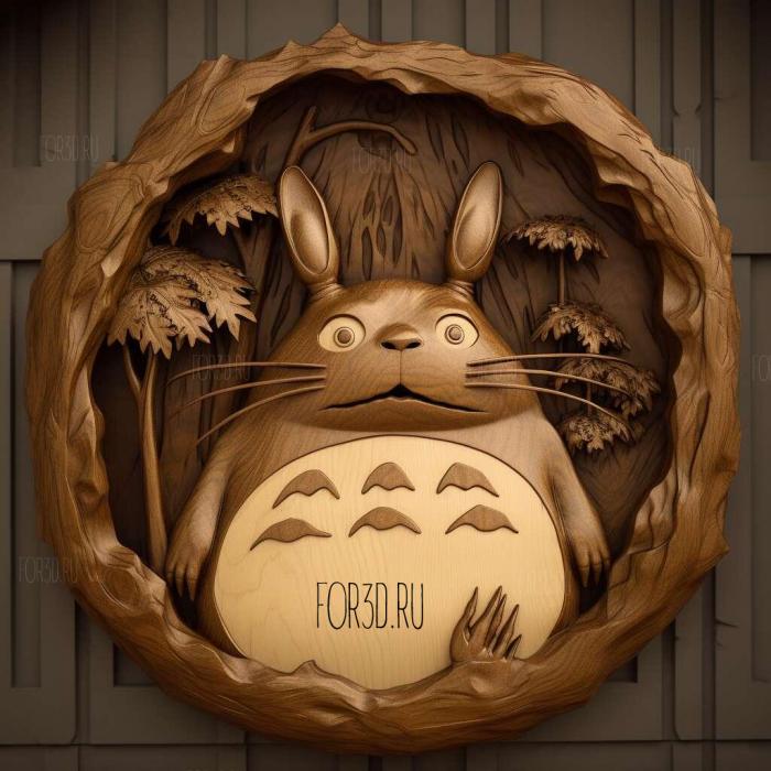 Totoro from My Neighbor Totoro 4 stl model for CNC