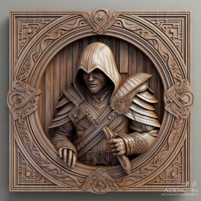 Ezio Auditore da Firenze Assassins Creed series 2 stl model for CNC