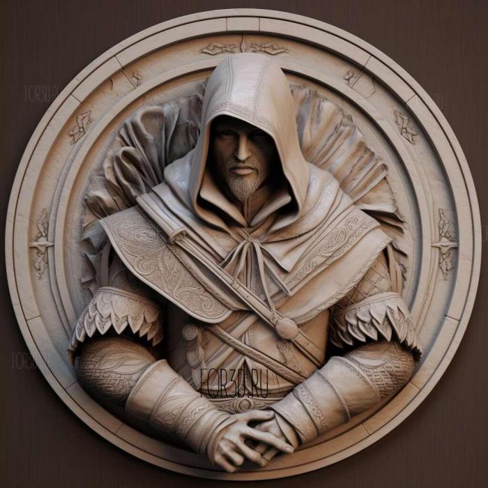 Ezio Auditore da Firenze Assassins Creed series 3 stl model for CNC