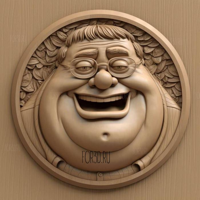 st Peter Griffin 1 stl model for CNC