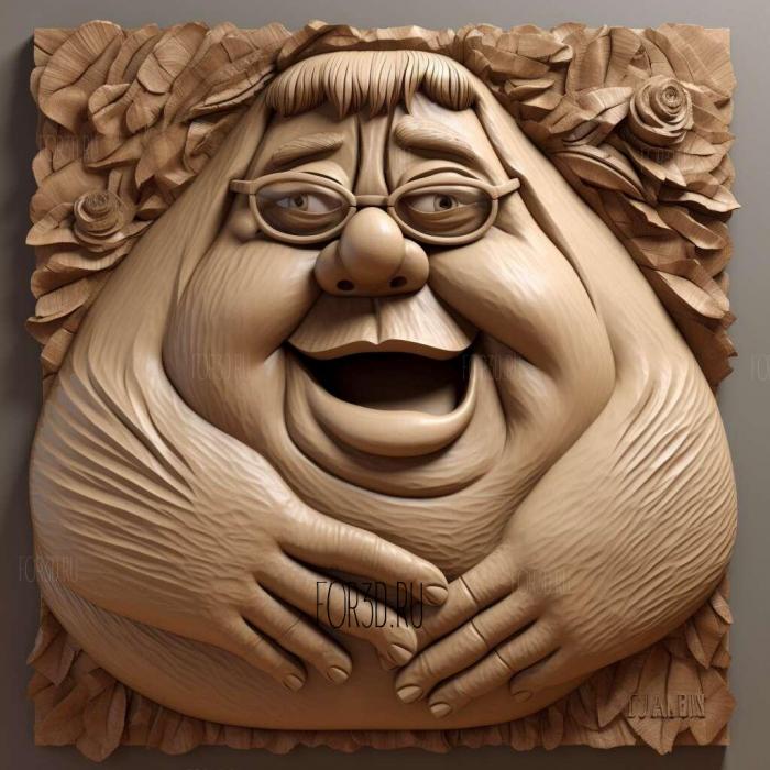 st Peter Griffin 3 stl model for CNC
