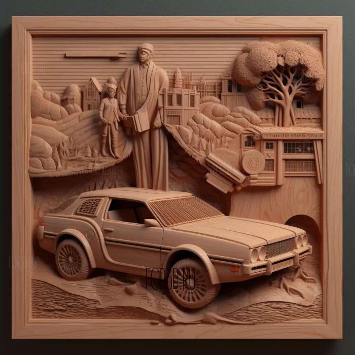 Back to the Future movie 4 stl model for CNC