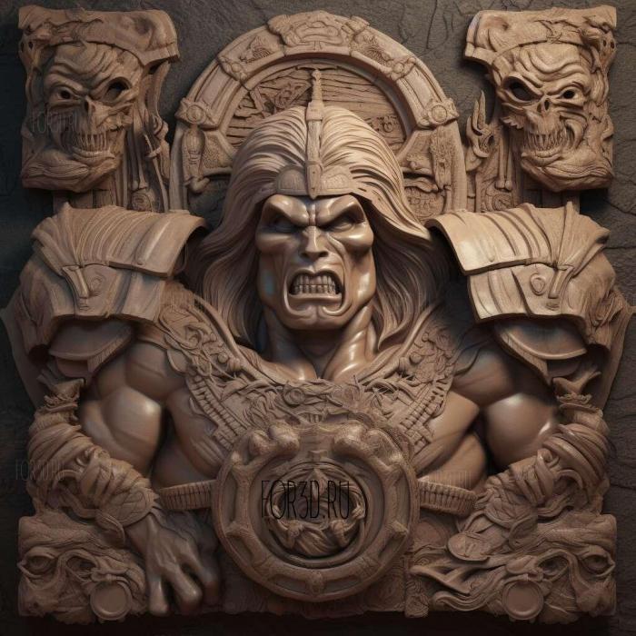 He Man and the Masters of the Universe series 2 stl model for CNC