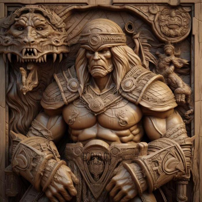 He Man and the Masters of the Universe series 3 stl model for CNC
