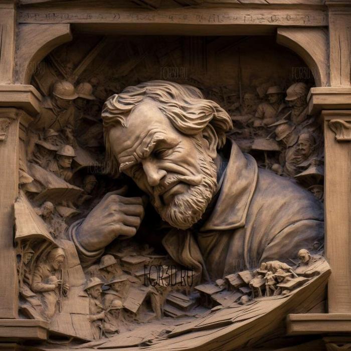 Les Miserables Victor Hugo 1862 1 stl model for CNC