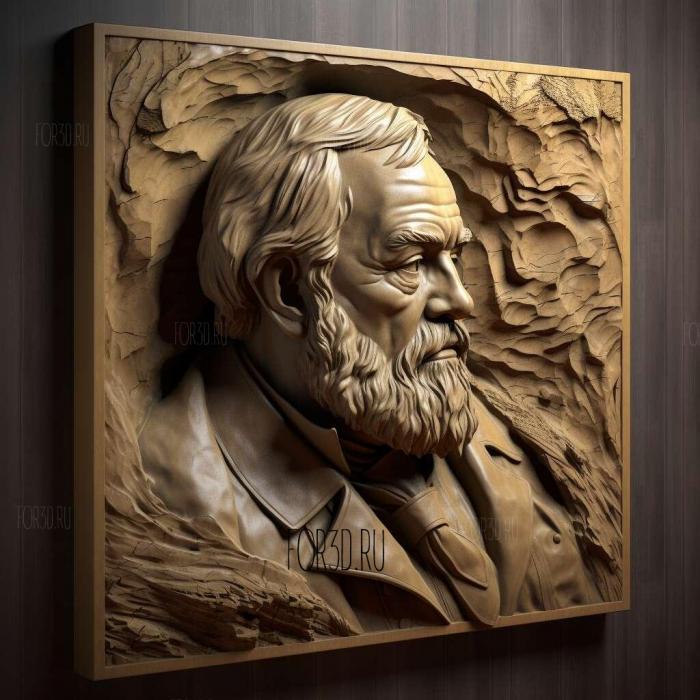 Les Miserables Victor Hugo 1862 3 stl model for CNC