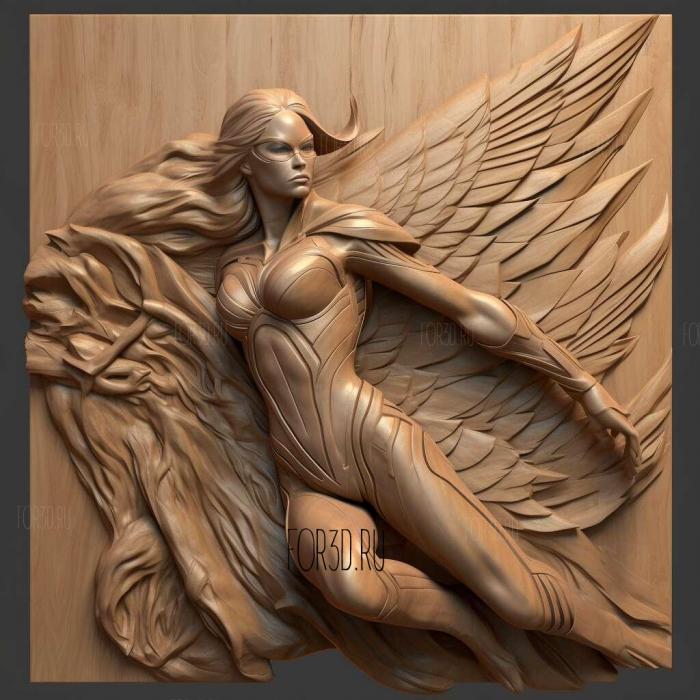 DC Universe Hawk Girl 4 stl model for CNC