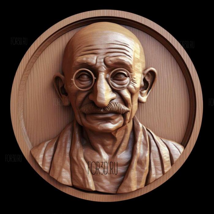 Mahatma GandhiGandhiBen Kingsley 4 stl model for CNC