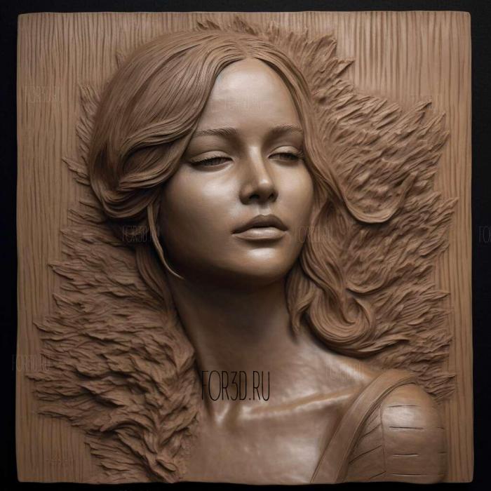 Jennifer Lawrence 1 stl model for CNC