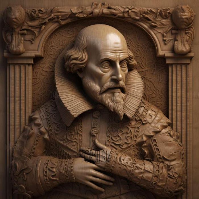 King Lear William Shakespeare 1608 1 stl model for CNC