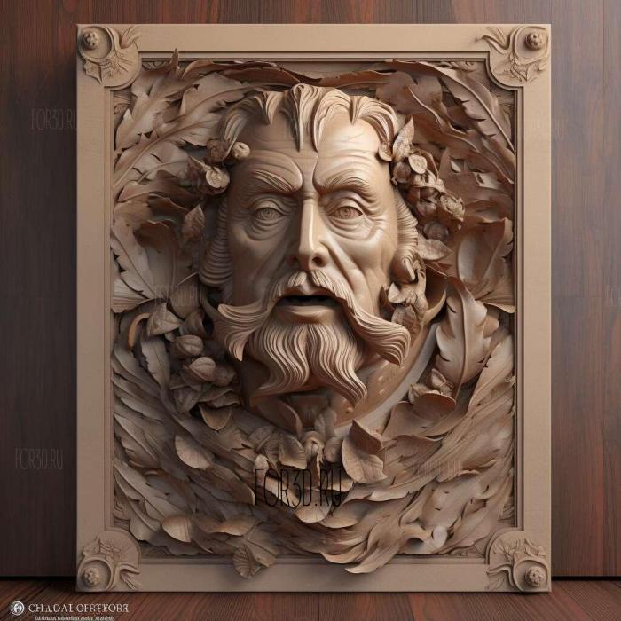 King Lear William Shakespeare 1608 3 stl model for CNC