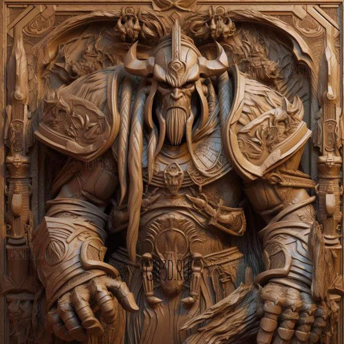 Arthas Warcraft III 2 stl model for CNC