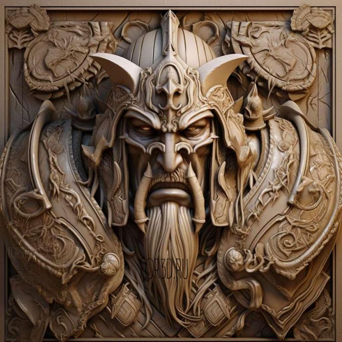 Arthas Warcraft III 4 stl model for CNC