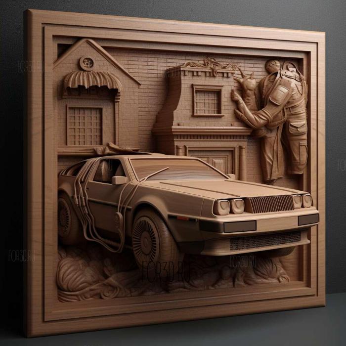 Back to the Future 4 stl model for CNC