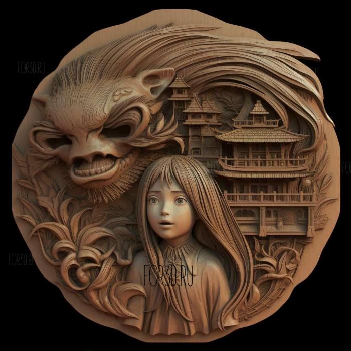 stl Spirited Away movie 3 3d stl модель для ЧПУ