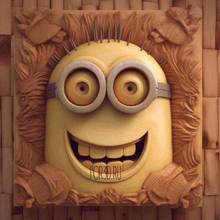 st Minion Bob from Despicable Me 2 stl model for CNC