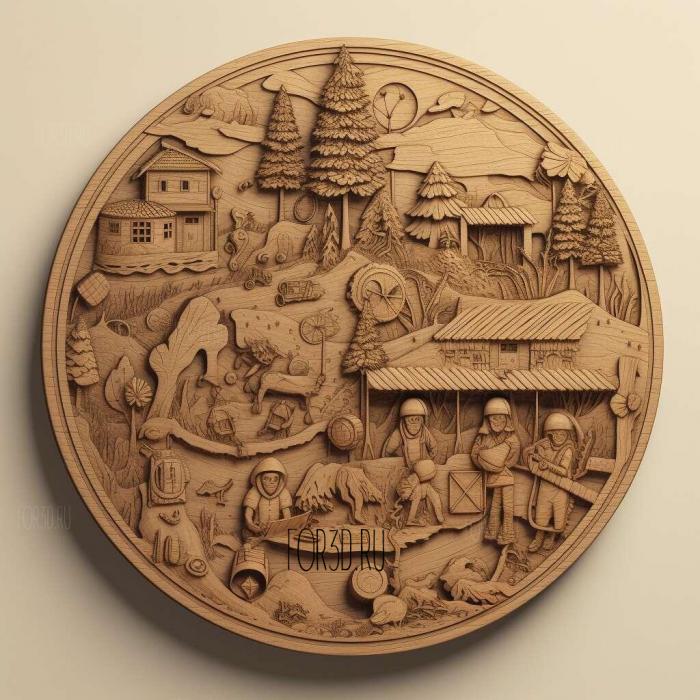 stl Summer Camp Island series 1 stl model for CNC