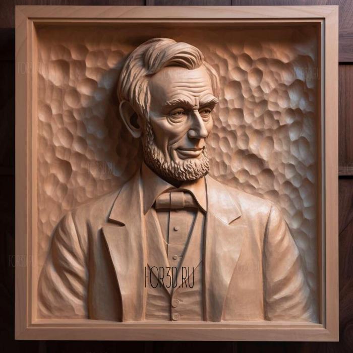 Lincoln in the United States 3 stl model for CNC