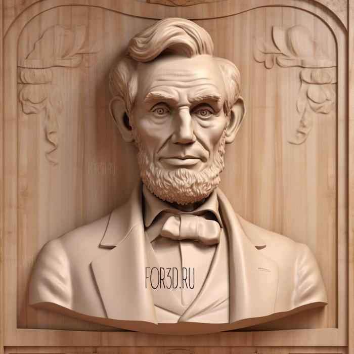 Lincoln in the United States 4 stl model for CNC