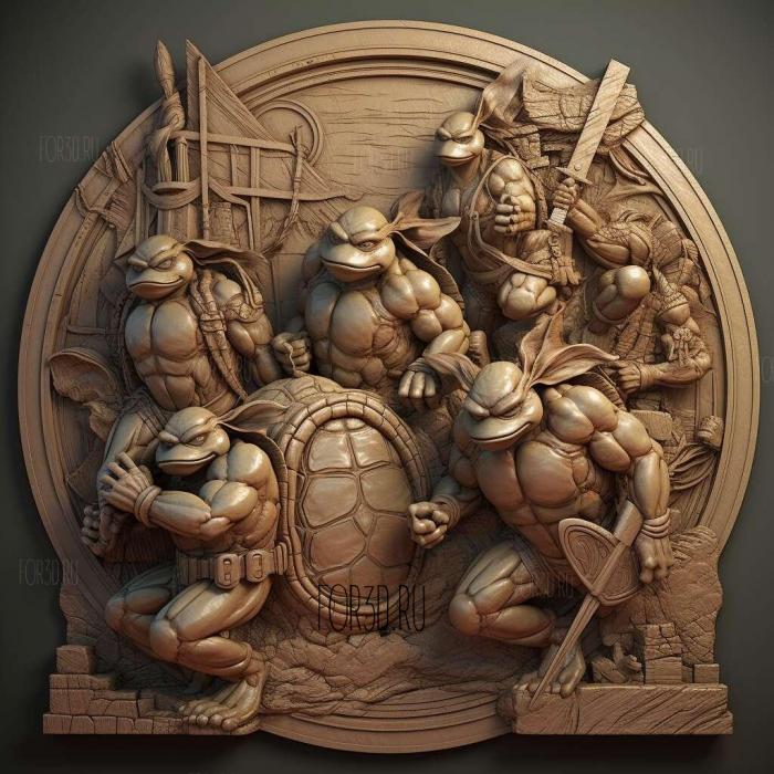 stl Teenage Mutant Ninja Turtles III movie 2 stl model for CNC