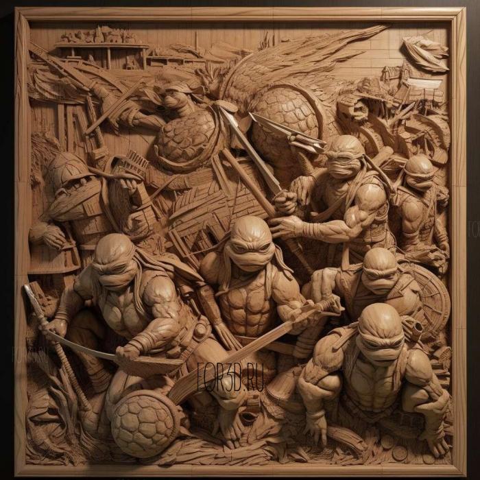 stl Teenage Mutant Ninja Turtles III movie 4 stl model for CNC