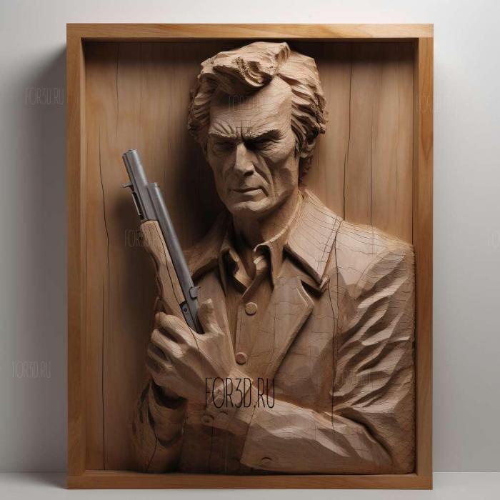 Harry Callahan Dirty HarryClint Eastwood 2 stl model for CNC