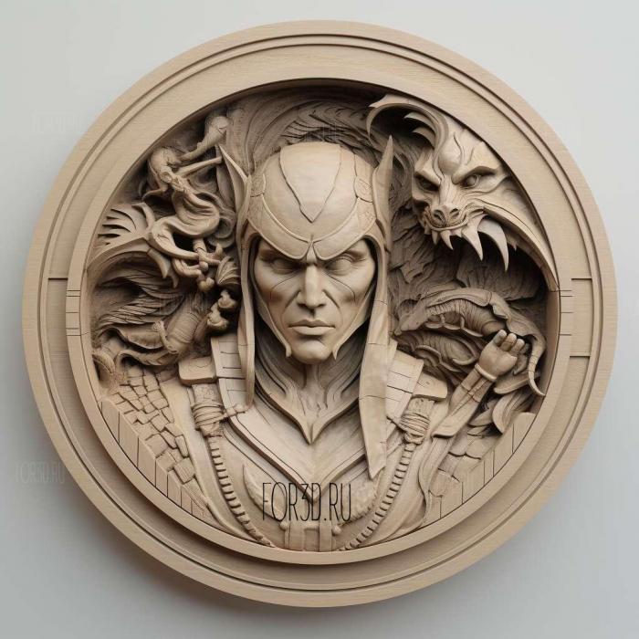 st Milina Mortal Kombat 4 stl model for CNC