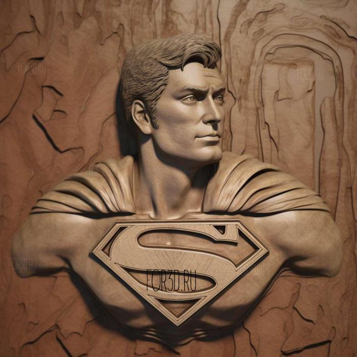 st Superman SupermanChristopher Reeve 1 3d stl модель для ЧПУ