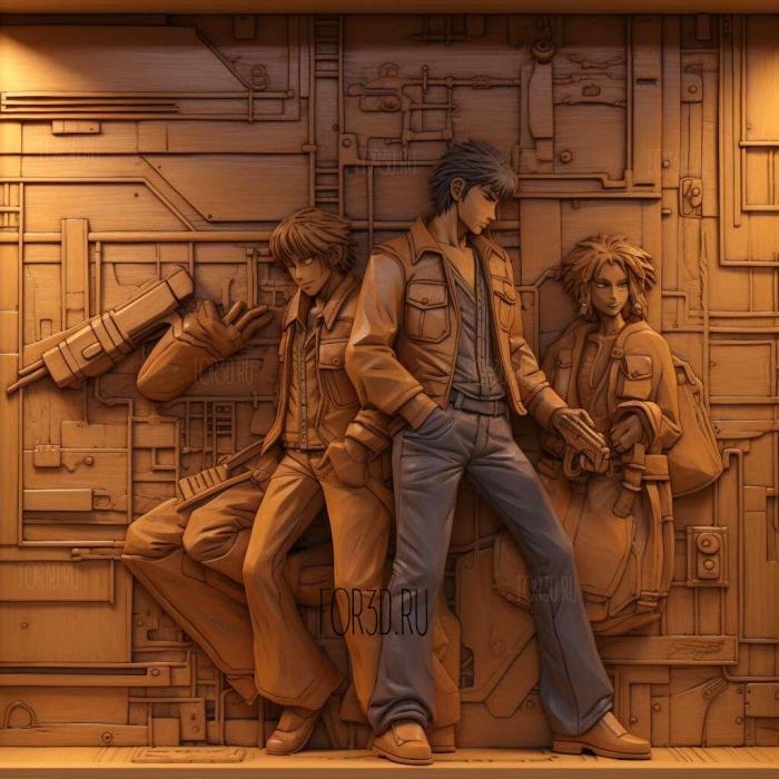 Cowboy Bebop TV series 4 stl model for CNC