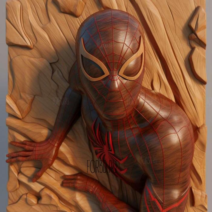 Marvels Spider Man Miles Morales 3 stl model for CNC