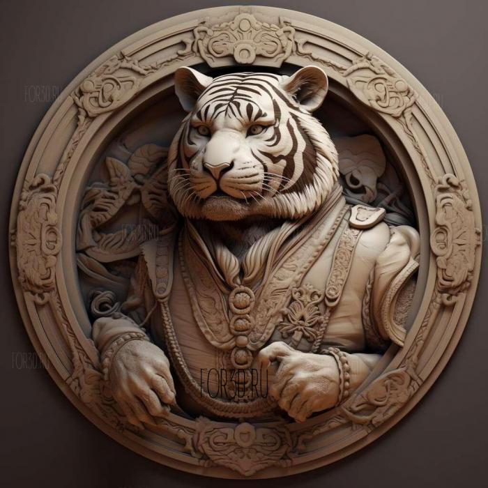 Master Tigress FROM Panda Kung Fu 2 stl model for CNC