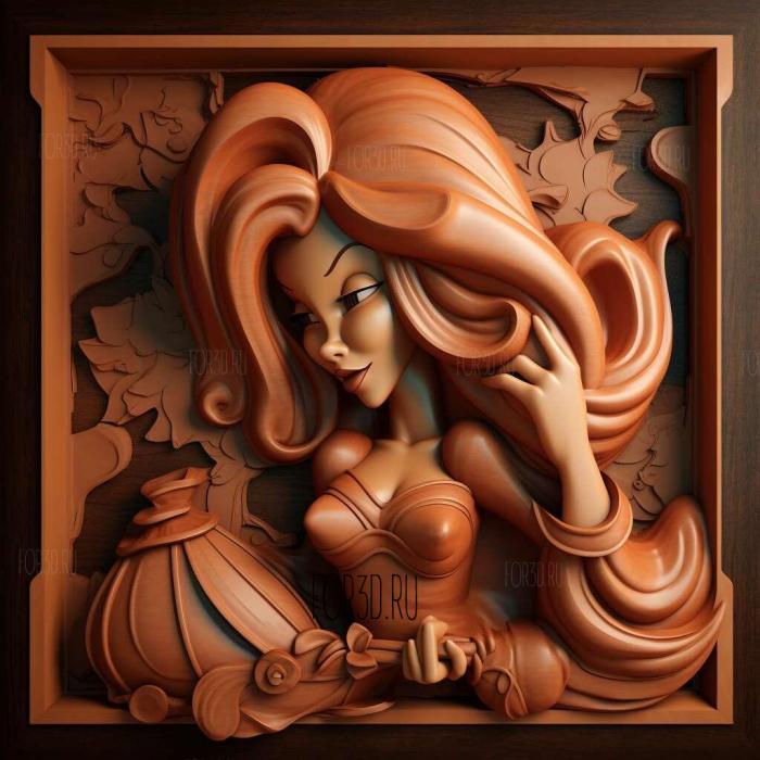 st Jessica Rabbit Who Framed Roger Rabbit 2 3d stl модель для ЧПУ