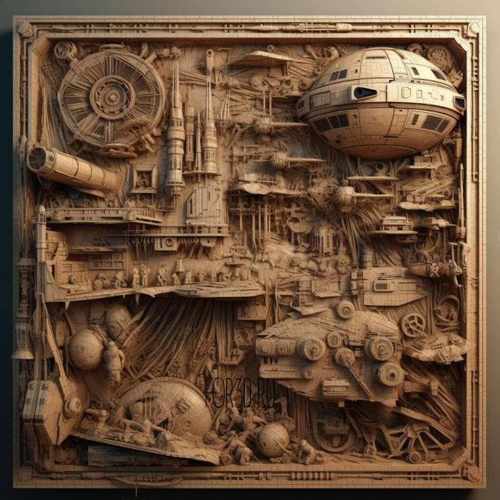 stl Star WarsEpisode IV A New Hope movie 1 stl model for CNC