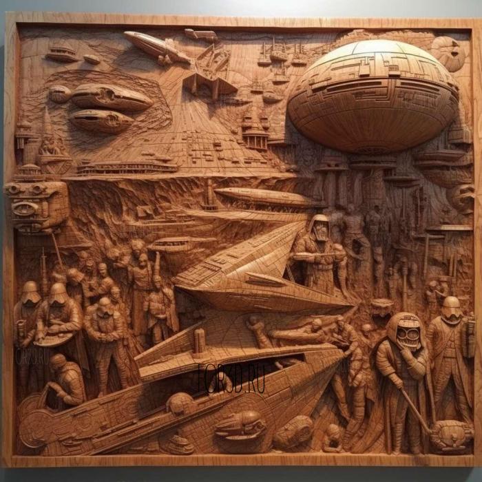 stl Star WarsEpisode IV A New Hope movie 2 stl model for CNC