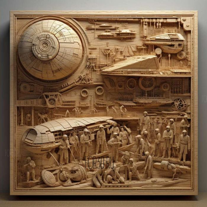 stl Star WarsEpisode IV A New Hope movie 4 stl model for CNC