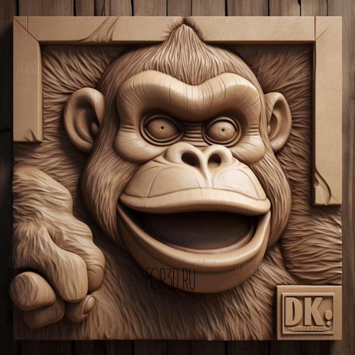 Donkey Kong from Donkey Kong 1 stl model for CNC
