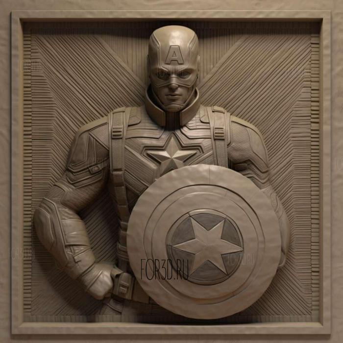 Captain America The Winter Soldier movie 2 stl model for CNC