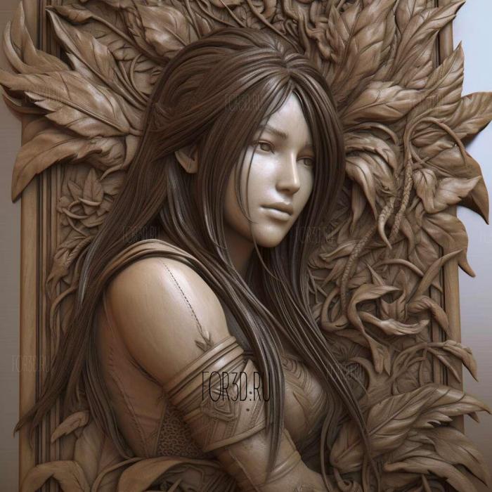 stl Tifa Lockhart Final Fantasy VII Advent Children 2 stl model for CNC