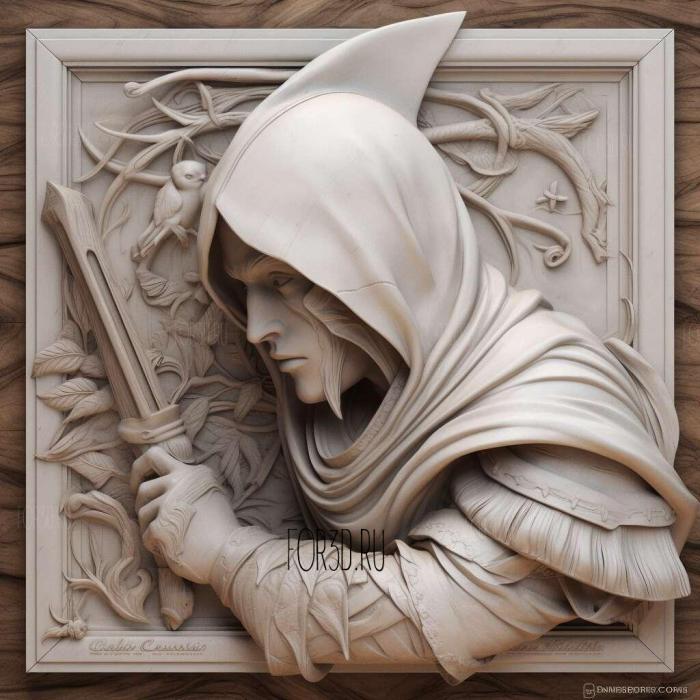 Ezio Auditore da Firenze Assassins Creed 2 3 stl model for CNC