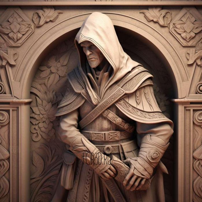 Ezio Auditore da Firenze Assassins Creed 2 4 stl model for CNC