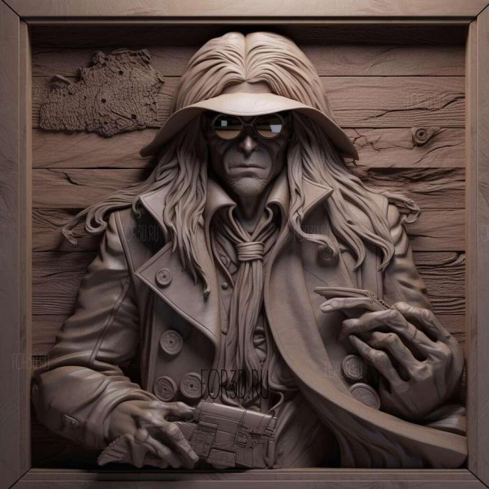 Alucard FROM the antihero of the manga Hellsing 2 stl model for CNC