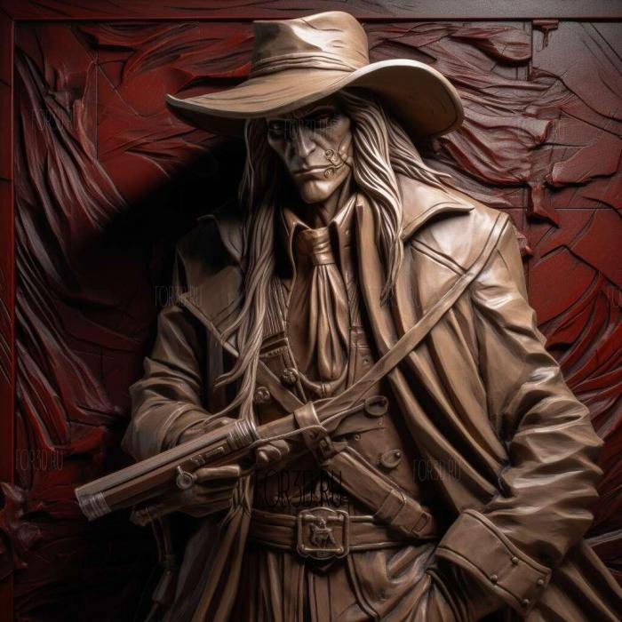 Alucard FROM the antihero of the manga Hellsing 3 stl model for CNC