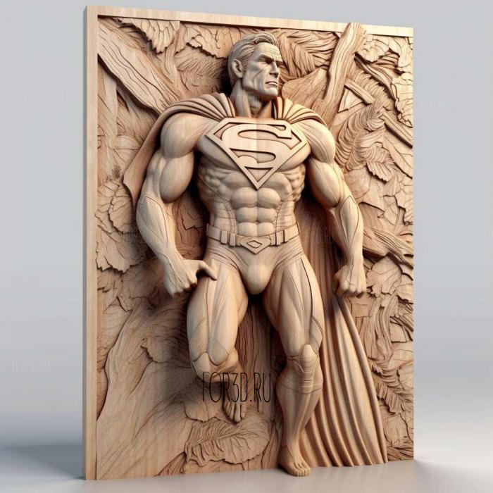 stl Superman cartoon 1 3d stl модель для ЧПУ