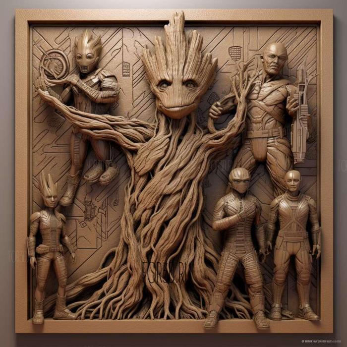 Guardians of the Galaxy 1 stl model for CNC