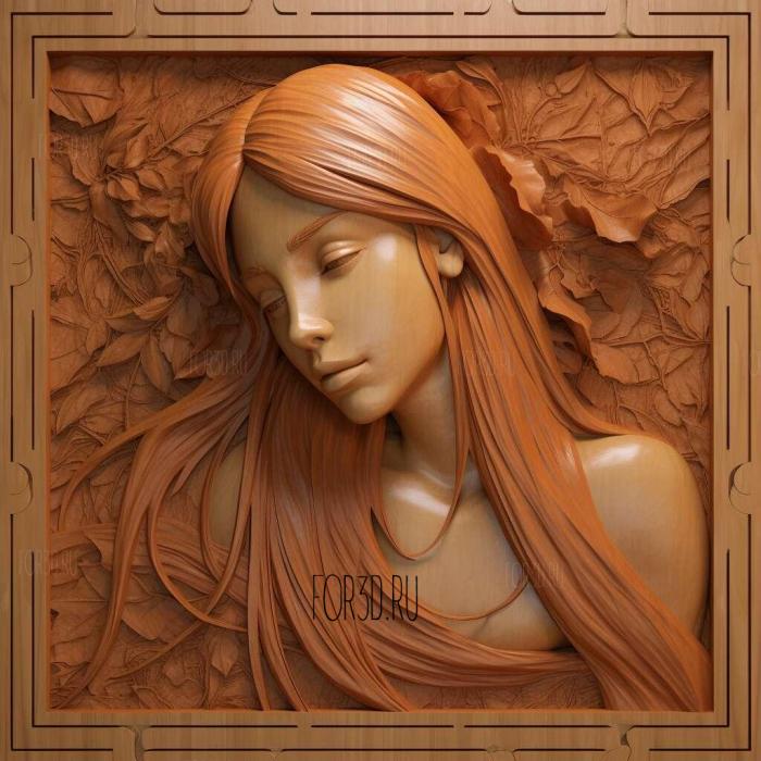 st Orihime Inouefrom ANIME 3 stl model for CNC