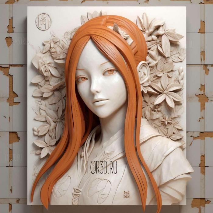 st Orihime Inouefrom ANIME 4 stl model for CNC