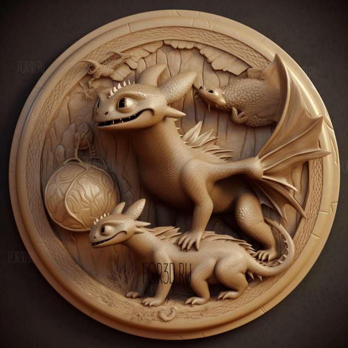 How to Train a Dragon 3 cartoon 1 3d stl модель для ЧПУ