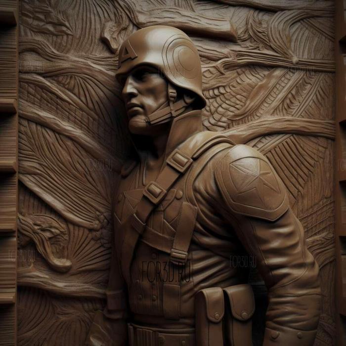 Captain America Super Soldier 1 stl model for CNC